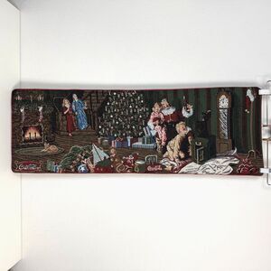 Vintage Coca-Cola Christmas Tapestry Table Runner 12x36